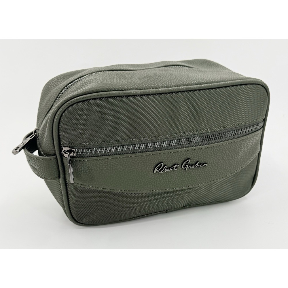 Robert Graham Hydrus Max Fern Green Designer Mens Toiletry Dobb Travel Bag NWOT